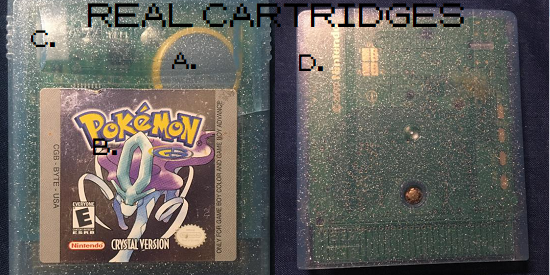 Authentic Pokemon Crystal cartridges