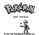 The title screen of Pokemon Red