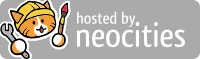 Neocities button that reads 'Hosted by Neocities'