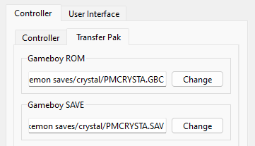 RMG's Transfer Pak settings